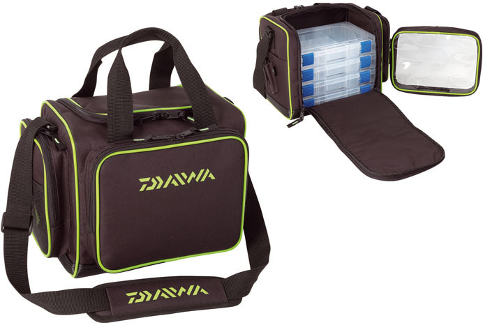 Sac 4 boites DAIWA spécial rangement peche aux leurres boites incluses dans  le sac !