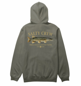 euro pike hood fleece olive salty crew
