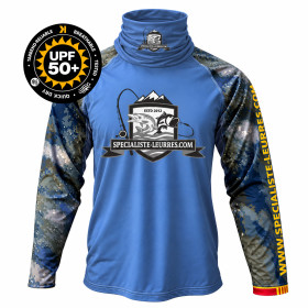 tee shirt kuruk x specialiste leurres l shirt crusader upf50 tubular tour de cou face