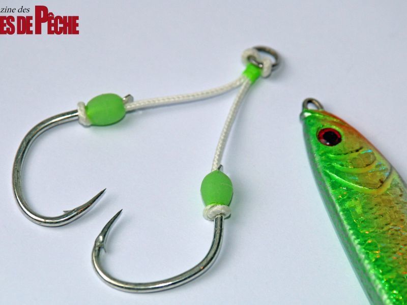 J-Assist 3 Glow Bead mustad hameçon assist hook avec perles phospho spécial  slow jig