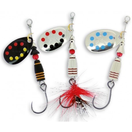 TRUSCEND Cuillère de Pêche avec Hameçon Triple Renforcé, Lame de Cuivre,  Spinners de Pêche à de Haute Qualité, Leurres de Pêche pour Bass Trout