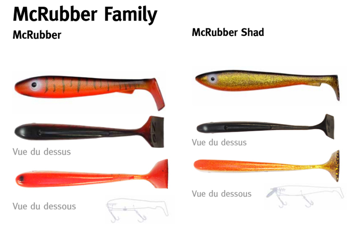 Mc Rubber shad SVARTZONKER leurre souple shad big bass, jr, Mc