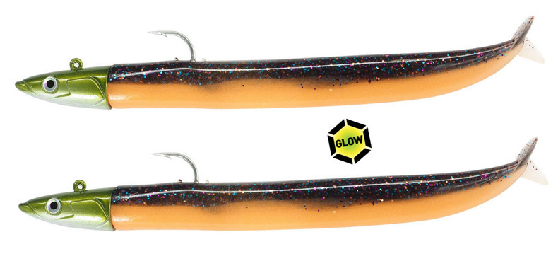 FIIISH Crazy Sand Eel Lot de 3 leurres de 150 mm Kaki