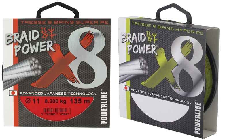 Braid Power 8 Brins powerline tresse ultra souple, très bonne glisse..