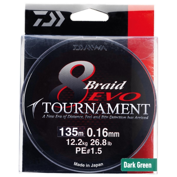 Tresse Daiwa J-Braid x8 Dark Green 300m - Tresses pêche au