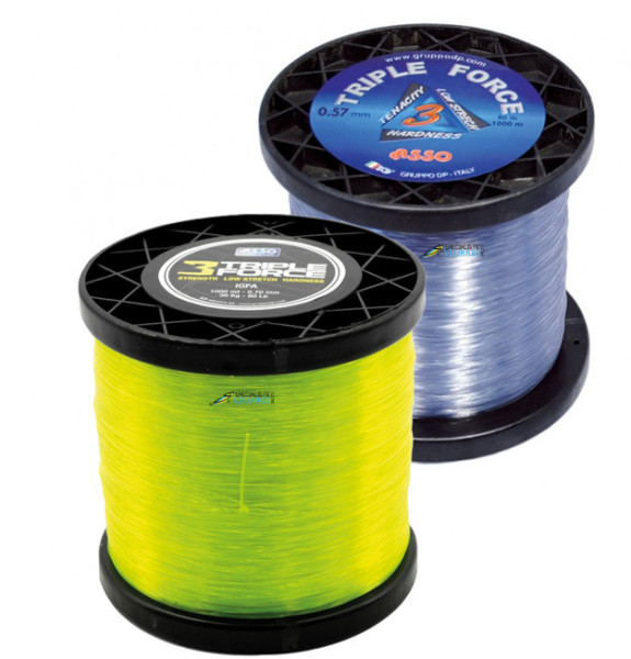 Nylon Asso Igfa Triple Force 1000 M, fils de pêche traîne